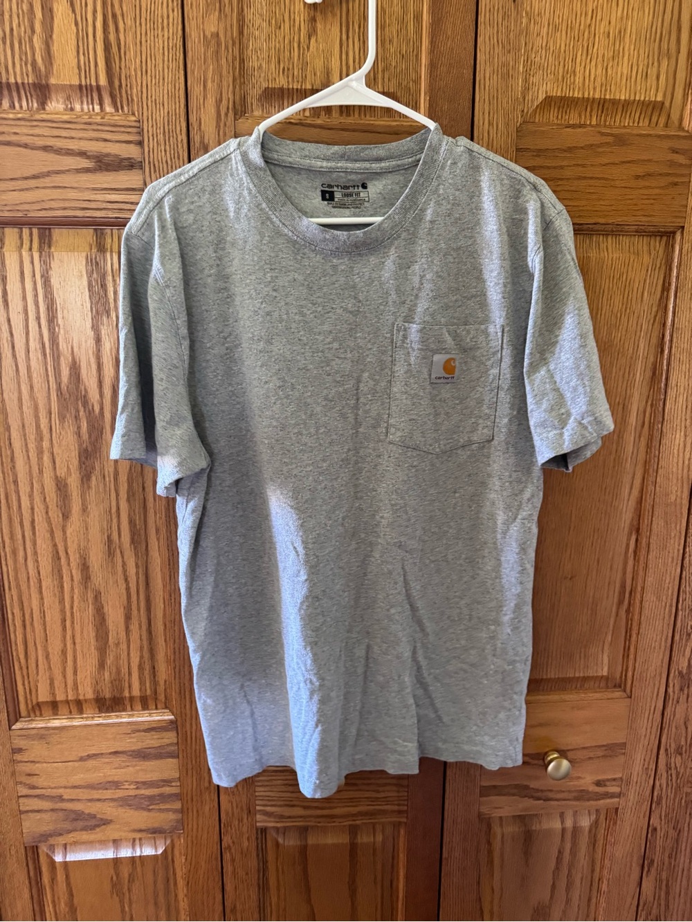 Carhartt Men's Heather Gray Short Sleeve Pocket Tee